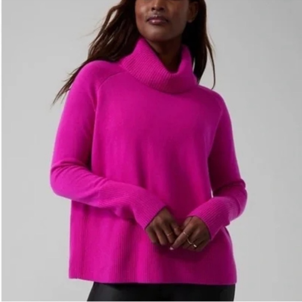 Athleta Wool Cashmere Aspen Turtleneck Sweater Size Small